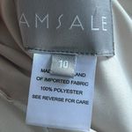 Amsale Bridesmaid Dress ‘Leif’ in Champagne Fluid Satin Size 10 NWT Tan Photo 8