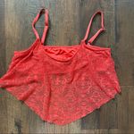 MOSSIMO orange lacey cropped tank top, size XL Photo 1