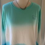 Vineyard Vines  Women's Teal and White Ombre Sweatshirt, Medium, Like New Photo 1