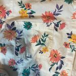 Croft & Barrow  Womens XL Floral Print Button Down Shirt Long Sleeve Cotton Blend Photo 3