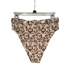 We Wore What  Womens Tan‎ Animal Print Belted Swim Bottom L Photo 2