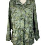 Lane Bryant SZ 16 Classic Utility Jacket Camo Full-Zip Pockets Long Sleeve Green Photo 0