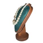 Anthropologie Enamel Bauble Pearl Necklace Gold Bow Accent Classic Statement Photo 2