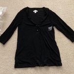 Coldwater Creek NEW Destinations Button Cardigan Black Size Medium Sleek NIB Photo 0