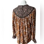 Hinge Mix Print Long Sleeve Peasant Top, Sz XL Photo 6