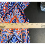 Liz Claiborne  Size 16 Multicolor Paisley Print Dress Short‎ Sleeve Boho Chic Photo 5