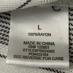 Pink Rose Striped Long Sleeve Button Down Shirt Size L Photo 7