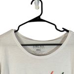 Live Fit White Graphic Front Short Sleeve Athletic Casual T Photo 4