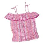 Summer Pink Ruffle spaghetti Strap Top Medium Photo 2