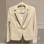 H&M Tan One Button Slight Crop Shaped Blazer Size 14 Womens Photo 0