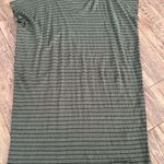 Eileen Fisher  Women's Green Stripe V-Neck Linen Jersey Dress Size Medium Photo 0