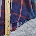 Lucky Brand  Button Up Long Sleeve Shirt Epaulettes Blue Red Womens Size Medium Photo 7