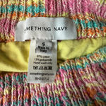 Something Navy  Pastel Rainbow Sweater Shorts Rainbow SMALL Crochet Italian $115 Photo 9