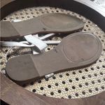 BCBGeneration BCBG flat sandal with silver bar size 8.5 white snakeskin strap Photo 4