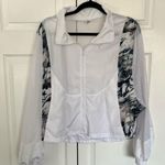 Zyia  White Marble Mesh Jacket & Bag Size L Photo 4