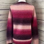 Pink Ombré Stripe Crewneck Sweater Size M Photo 3