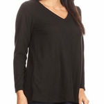 Avenue Black Sweater Tunic V Neck Quarter Sleeves 22/24 Size 24W Photo 0