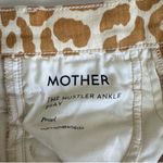 MOTHER The Hustler Ankle Fray Jeans In Prowl Size 25 Animal Print Yellow Photo 7