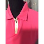 Nike  Golf Dri Fit Large L Hot Pink Sleeveless Polo Partial Zip Photo 3