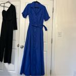 STAUD  Millie Lapis Belted Royal Blue Maxi Shirt Dress size 10 Photo 6