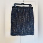 Boden USA Boden Wool Blend Tweed Pencil Skirt Black/Blue Size 10 Photo 11