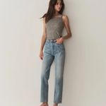 NWT DÔEN Angie Straight Neck Tank | Sz Medium | Noir La Maddalena Gingham Black Photo 5