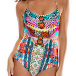 Luli Fama  CHASING WATERFALLS  be Scene One Piece Swim Suit NWT Photo 0