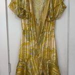 Karen Millen NEW Cutwork Applique Paisley Butter Yellow Ruffle Dress Photo 12