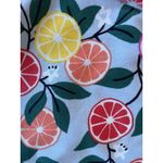 Hanna Andersson Women's Citrus Print Drawstring Waist Shorts Size Small Blue Photo 2
