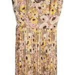 Max + Ash Floral Pleated Dress Large‎ Pink Photo 0