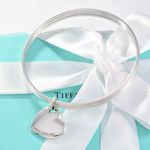 Tiffany & Co. Vintage Triple Wire Heart Tag Bangle Bracelet .925 Silver – 7.5” Photo 2