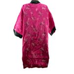 Reversible Thai Kimono Oriental Dragon Design Blue Black Belted Pockets Size M Photo 4