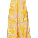 Alexis $650 Brave One-Shoulder Asymmetric Maxi Yellow Jacquard Dress Size XS-S Photo 0
