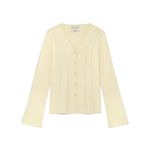 Matin Kim CUT LINE SLIM CARDIGAN IN LIME Size Medium NWT Photo 3