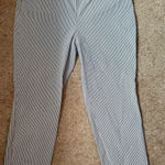 Liz Claiborne Career Slim Leg Pants Black White Stripe Size 18 Photo 0
