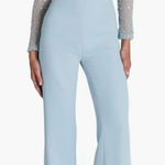 NWOT NADINE MERABI Misha Beaded Sequins Long Sleeve Wide Leg Jumpsuit sz XL 12 Blue Photo 0