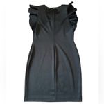 Tommy Hilfiger Scuba Crew Neck Flutter Ruffle Cap Sleeve Sheath Dress Photo 4