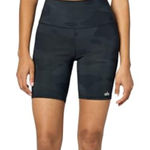 Alo Yoga  High Waist Vapor Biker Shorts Black Camo Size Medium Activewear Yoga Photo 0
