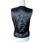 Vintage 80s/90s Genuine Leather Vest with Rainbow Embroidery <3 Black Size M Photo 4