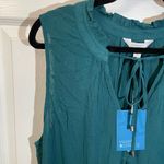 Market & Spruce  Swiss Dot Sleeveless Blouse Green Blue Size XXL NWT Photo 3