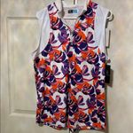 PGA Tour  White and Purple Sleeveless Top Photo 4