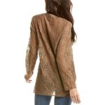 Johnny Was Vidya Cotton Silk Tassel Eyelet in Oregano Olive Khaki Size Small NWT Photo 3