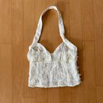 Princess Polly  Aspyn yellow cream embellished sparkly halter top  Photo 1