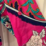 Ny Collection  Pink Paisley Button Up Top Size XL Front Pockets Photo 1