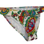 Boden Milos Smocked Bikini Bottoms Ivory Paisley Azure Size 4 Colorful Playful Red Photo 2