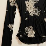 Aritzia Wilfred Tunic Longsleeves Top Women’s Size XS Black & Cream Splatter PC Photo 4