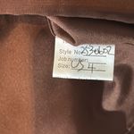 Women’s Brown Chiffon Lapel Jacket 3 Piece Formal Wedding Party Pant Suit Size 4 Photo 7