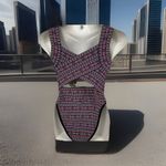 ASOS Multicolor Tribal Criss Cross Cutout One Piece Swimsuit Size 4 Photo 2