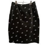 Hanna Andersson Velvet Skirt w/Embroidered Flowers Black Size 10 Photo 0