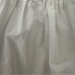 Brogger Round Neck Puff Sleeve Tiered Oversized Taffeta Blouse in White Large Photo 3